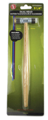 Small Mini Interchangeable Head Face Soft Brass Plastic Nylon Hammer Tool - tool