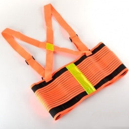 Reflective Safety Orange Large Work Lift Back Brace Lifting Support Weight Belt - tool