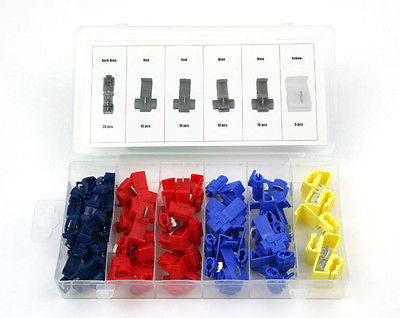 65 Piece Electrical Wire Splicer Clip Assortment - tool