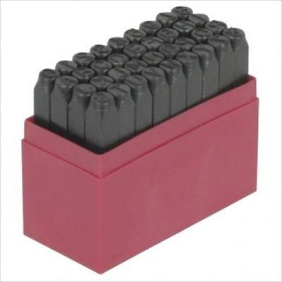 36 Piece Metal Letter and Number Stamper ID Tool Set Kit Steel Alphabet Stamp Punch - tool