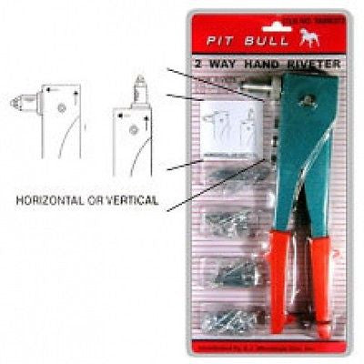 Two Way Hand Pop Riveter Gun Rivet Riveting Tool Kit - tool