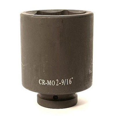 1" Drive 2-9/16" Air Impact Black Socket Wrench Tool Deep SAE Large Size - tool