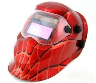 Red Spider Web Auto Dark Darkening Mig Welding Solar Helmet Hood Welders Mask - tool