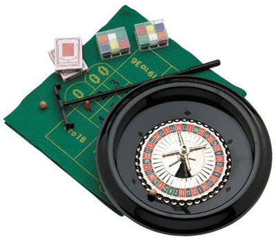 16" Deluxe Home Roulette Wheel Game Set Kit Roulete Spinning with Felt Layout - tool