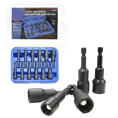 12 Piece Magnetic Nut Driver Runner Bit Set - tool