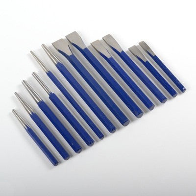 12 Piece Steel Punch & Chisel Set - tool