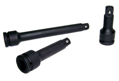 Black 3 Piece 3/4" Drive Extension Bar Set for Air Impact Wrench Tool - tool