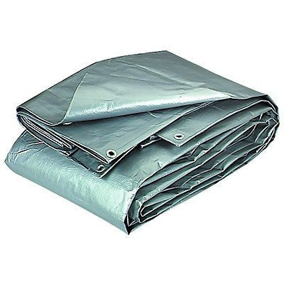 10' x 20' Foot Silver Outdoor Tarp Cover Patio Shade Cover Shade Sun Sunshade - tool