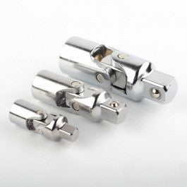 3 Piece Piece 1/4" 3/8" 1/2" Universal U-Joint Socket Wobble Joint Tool Set - tool