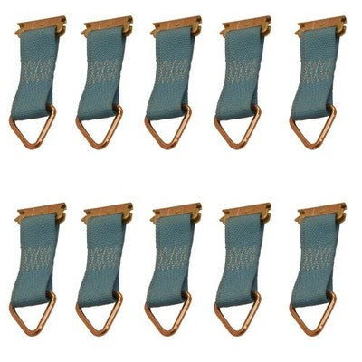 10 Pack Truck Web Cargo Tie Hold Down E Track Rope Steel Ring Trailer Etrack - tool