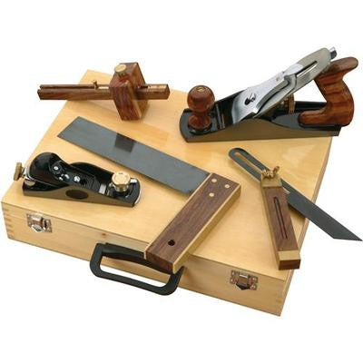 5 Piece Woodworking Smoothing Plane Tool Set Trysquare T-Bevel Marking Gauge - tool