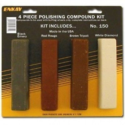 4 Piece Polishing Compound Buffing Rouge Sticks Polish Bars - tool