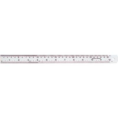 12" Stainless Steel Metric Standard SAE Ruler Metal Straight Edge Rule - tool