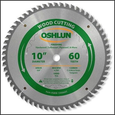 10" 60T Triple Chip Grind Carbide Tip Wood Cutting Saw Blade - tool