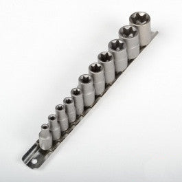 11 Piece Female Tork Bit Socket Torx Star Socket Wrench Driver Tool Set Kit - tool