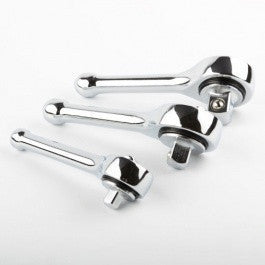 3 Piece Stubby Short Ratchet Wrench Tool Set 1/4" 3/8" and 1/2" Drive Ratcheting - tool
