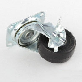 2" Wheel Swivel Rotating Steel Caster Wheel with Locking Brake Castor - tool