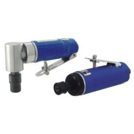 Two Astro Air Powered High Speed Die Grinders - Angle and Straight Tool Set - tool