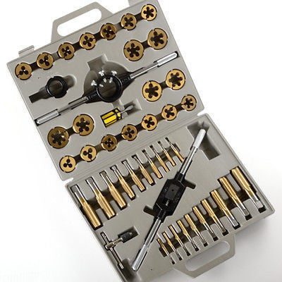 Large SAE Standard Titanium Tap and Die Set - tool