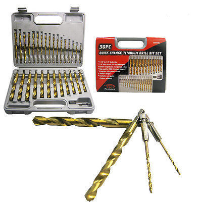 30 Piece Hex Shank Quick Change Drill Bits - tool