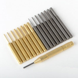 18 Piece Master Brass and Steel Metal Hand Punch Tool Set Kit with Automatic Center - tool