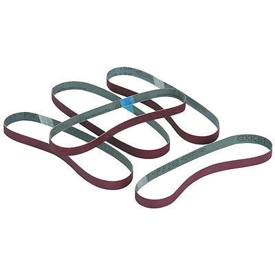 5 Piece 1/2" x 18" Sandpaper Belts - tool