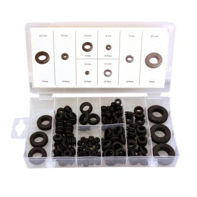 180 Piece Assorted Rubber Grommet Seal Washer Auto Repair Assortment Set Kit - tool