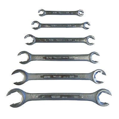 6 Piece SAE Flaring Nut Wrench Set - tool