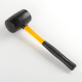 16 oz Fiberglass Handle Rubber Mallet Soft Hammer Malet Tool Hammering - tool