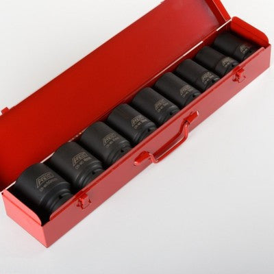 10 Piece 1" Drive Black Impact Socket Wrench - tool