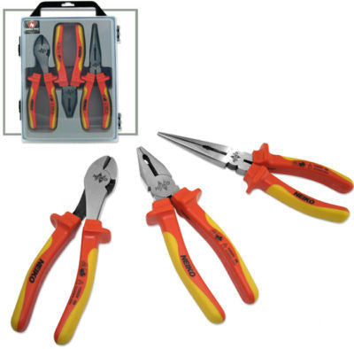 3 Piece Electrical Insulated Volt Linemans Pliers Tool Set - tool