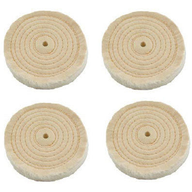 4 Piece 6" Cotton Buffing Polishing Polish Buff Buffer Wheels Pad for Bench Grinder - tool