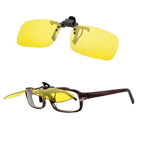 Yellow Amber Clip On Night Driving Drivers Glasses Shooters Shooting Lenses Lens - tool