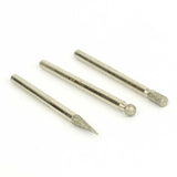 20 PC Diamond Burr Set Die Grinder Bits for Dremel, Drills, Rotary Tools - 1/8" Shank