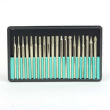 20 PC Diamond Burr Set Die Grinder Bits for Dremel, Drills, Rotary Tools - 1/8" Shank