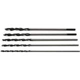 7 Piece Extra Long Wood Working Brad Point Drill Bit Set - tool