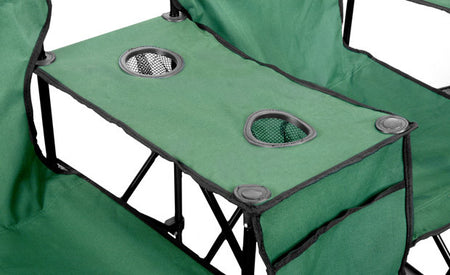 Double Dual Folding Camping Chair Seat - tool