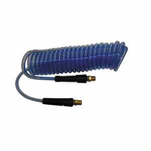 1/4" x 50 Foot Blue Recoil Coiled Pneumatic Re-Coil Coil Air Compressor Hose - tool