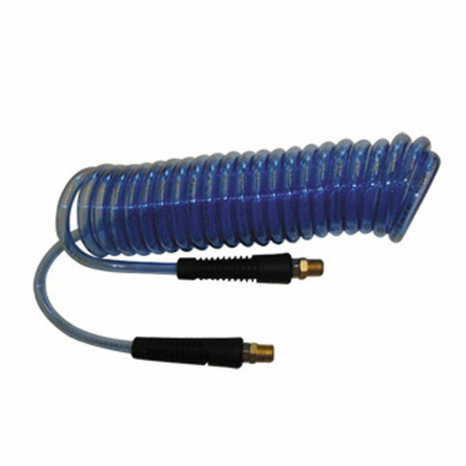1/4" 25 Foot Blue Flexible Recoil Coil Air Hose - tool