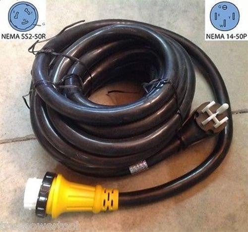 6/3+8/1 36 foot 50 amp RV Power Cord w/ Twist Lock Locking Connector - tool