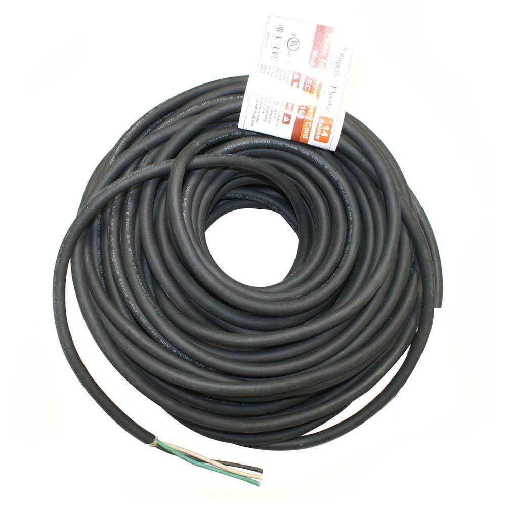 100 Feet 14 Gauge 3 Wire 125 Volt Bulk Electric Electrical Cord Wire - tool