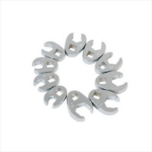8PC 3/8 Dr Sae Standard Flare Nut Crowsfoot Wrench Tool Set Crows Foot - tool