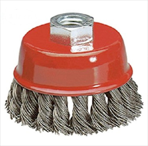 3" Knotted Wire Wheel Cup Brush for Angle Grinder 5/8" x 11 - tool