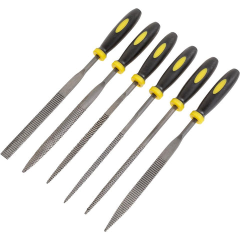 6 Pc 6-1/4 Inch Assorted Wood Carving Rasp File Set Tools Woodworking