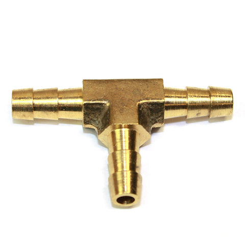 1/4" Barbed Brass T Tee Hose Connector - tool