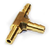1/4" Barbed Brass T Tee Hose Connector - tool
