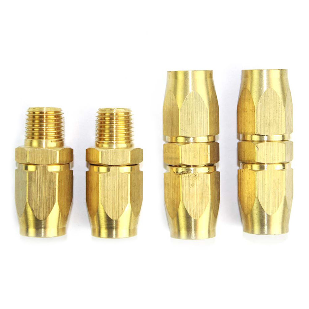 3/8" HU Tubing Hose Reusable End Brass Compression Fitting Kit - tool