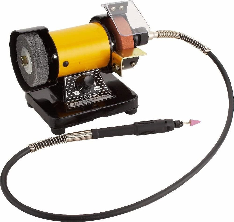 Mini Bench Grinder with Flexible Shaft