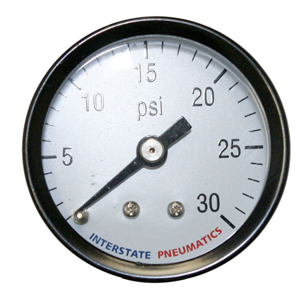 Mini Air Pressure Gauge Rear Back Mount 1.5 Inch Diameter, 0-30 psi - 1/8 Inch NPT - tool