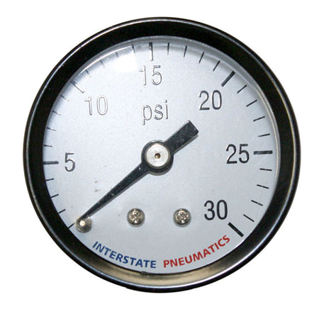 Mini Air Pressure Gauge Rear Back Mount 1.5 Inch Diameter, 0-30 psi - 1/8 Inch NPT - tool